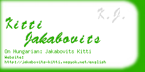 kitti jakabovits business card